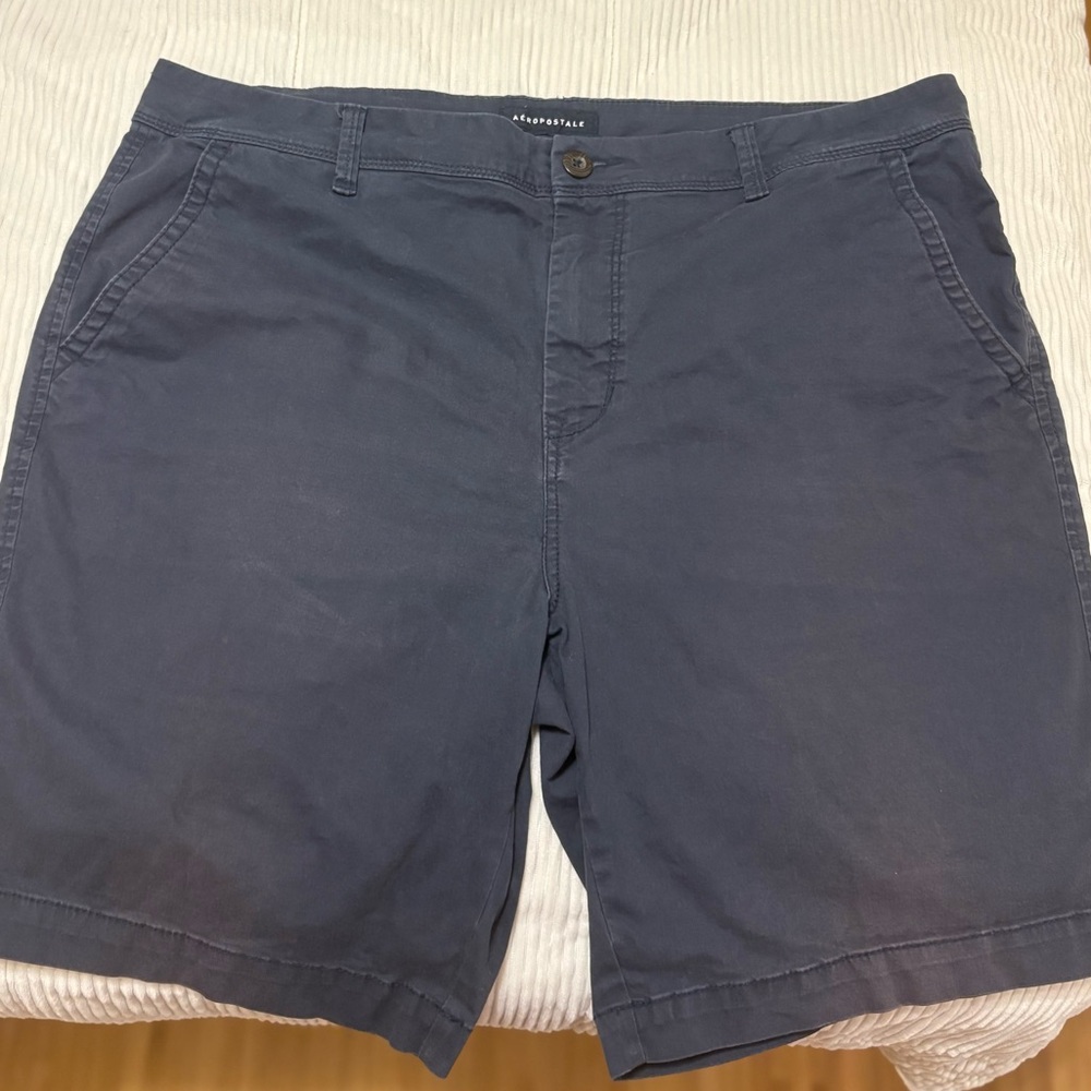 Aeropostale Blue Flat Front Shorts